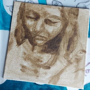 Raw umber and&nbsp;charcoal