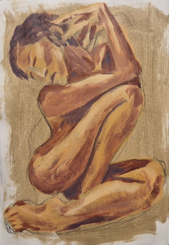 Loch Lee and Figure Study